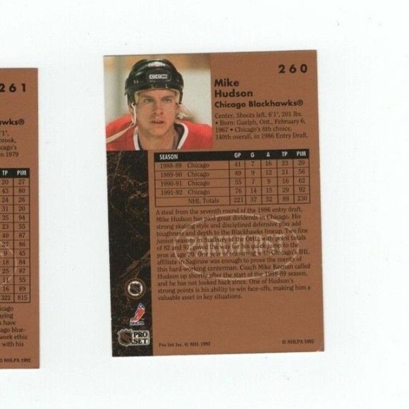 Vintage Chicago Blackhawks NHL Pro Set NHLPA 1992 Hockey Trading Cards - Picture 5 of 10